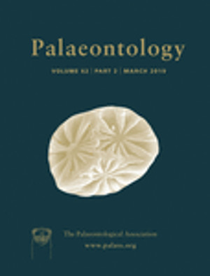 Palaeontology - Vol. 62 Part 3 - Cover Image